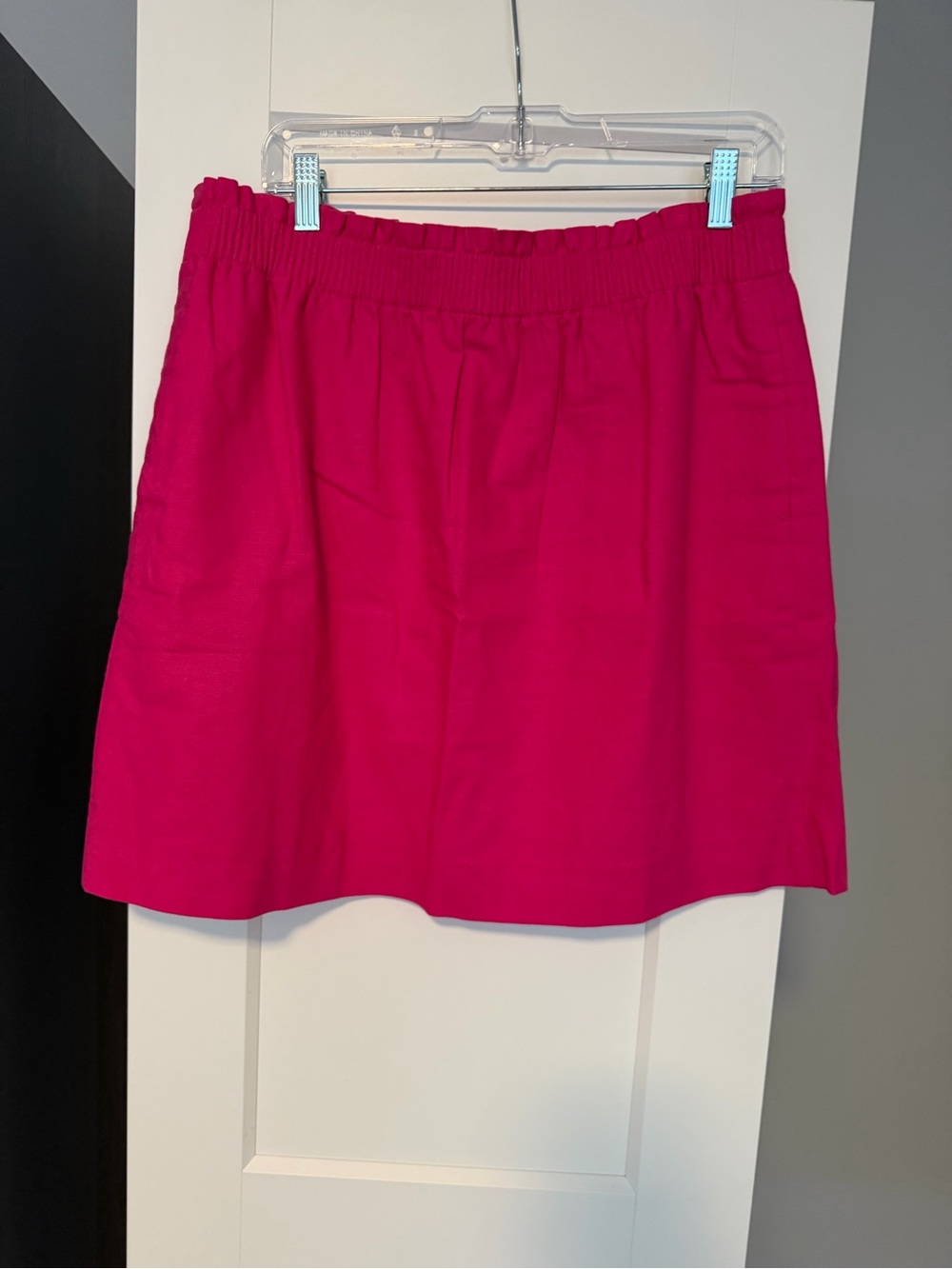 Jcrew Factory Bright Fuchsia Elastic Waist Mini Skirt